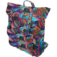 Seamless Abstract Colorful Tile Buckle Up Backpack