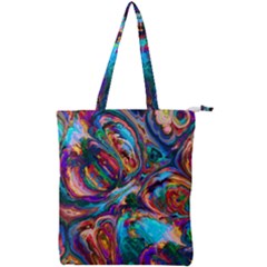 Seamless Abstract Colorful Tile Double Zip Up Tote Bag