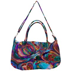 Seamless Abstract Colorful Tile Removal Strap Handbag