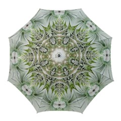 Fractal Delicate White Background Golf Umbrellas