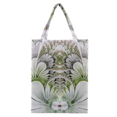 Fractal Delicate White Background Classic Tote Bag by HermanTelo