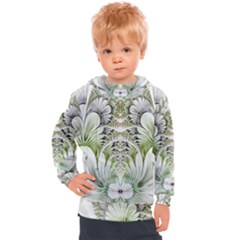 Fractal Delicate White Background Kids  Hooded Pullover