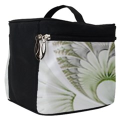 Fractal Delicate White Background Make Up Travel Bag (small)