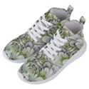 Fractal Delicate White Background Women s Lightweight High Top Sneakers View2