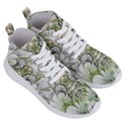 Fractal Delicate White Background Women s Lightweight High Top Sneakers View3