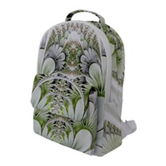 Fractal Delicate White Background Flap Pocket Backpack (large)