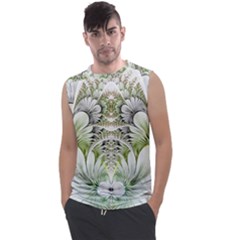 Fractal Delicate White Background Men s Regular Tank Top