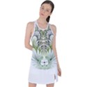 Fractal Delicate White Background Racer Back Mesh Tank Top View1