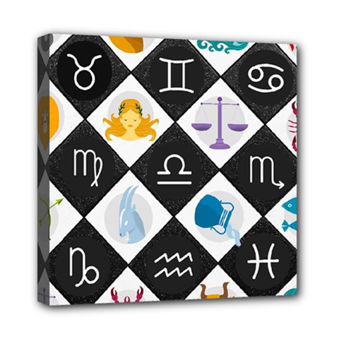 Zodiac Astrology Horoscope Mini Canvas 8  X 8  (stretched)