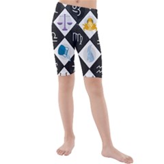 Zodiac Astrology Horoscope Kids  Mid Length Swim Shorts