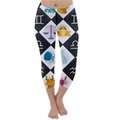 Zodiac Astrology Horoscope Capri Winter Leggings 