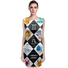 Zodiac Astrology Horoscope Classic Sleeveless Midi Dress