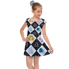 Zodiac Astrology Horoscope Kids  Cap Sleeve Dress