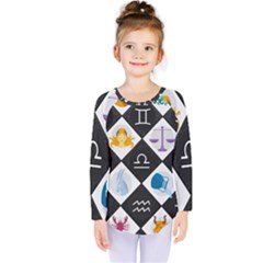 Zodiac Astrology Horoscope Kids  Long Sleeve Tee