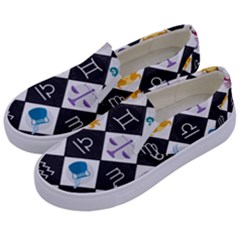 Zodiac Astrology Horoscope Kids  Canvas Slip Ons by HermanTelo