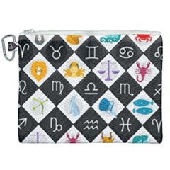 Zodiac Astrology Horoscope Canvas Cosmetic Bag (xxl)