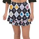 Zodiac Astrology Horoscope Fishtail Mini Chiffon Skirt View1