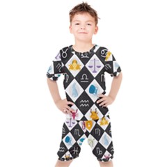 Zodiac Astrology Horoscope Kids  Tee And Shorts Set