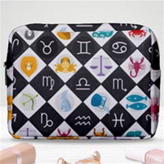 Zodiac Astrology Horoscope Make Up Pouch (large)