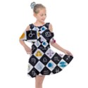 Zodiac Astrology Horoscope Kids  Shoulder Cutout Chiffon Dress View1