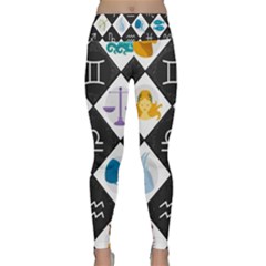 Zodiac Astrology Horoscope Lightweight Velour Classic Yoga Leggings