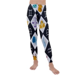 Zodiac Astrology Horoscope Kids  Lightweight Velour Leggings