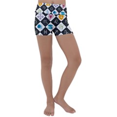 Zodiac Astrology Horoscope Kids  Lightweight Velour Yoga Shorts