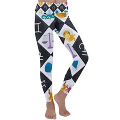 Zodiac Astrology Horoscope Kids  Lightweight Velour Classic Yoga Leggings