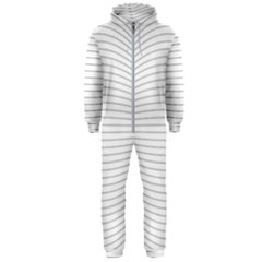 Pattern Background Monochrome Hooded Jumpsuit (Men) 