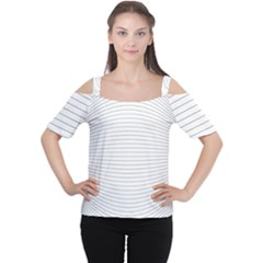 Pattern Background Monochrome Cutout Shoulder Tee