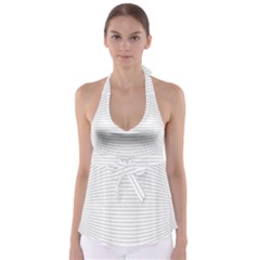 Pattern Background Monochrome Babydoll Tankini Top