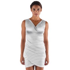 Pattern Background Monochrome Wrap Front Bodycon Dress