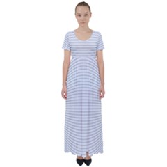 Pattern Background Monochrome High Waist Short Sleeve Maxi Dress