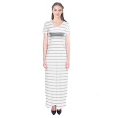 Pattern Background Monochrome Short Sleeve Maxi Dress