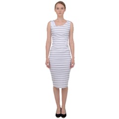 Pattern Background Monochrome Sleeveless Pencil Dress