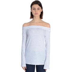 Pattern Background Monochrome Off Shoulder Long Sleeve Top