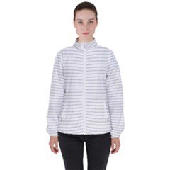 Pattern Background Monochrome Women s High Neck Windbreaker