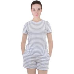 Pattern Background Monochrome Women s Tee and Shorts Set