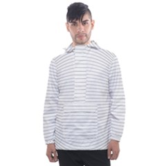 Pattern Background Monochrome Men s Front Pocket Pullover Windbreaker