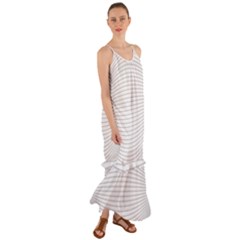 Pattern Background Monochrome Cami Maxi Ruffle Chiffon Dress