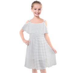 Pattern Background Monochrome Kids  Cut Out Shoulders Chiffon Dress