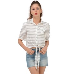 Pattern Background Monochrome Tie Front Shirt 