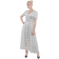 Pattern Background Monochrome Button Up Short Sleeve Maxi Dress