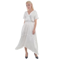 Pattern Background Monochrome Cross Front Sharkbite Hem Maxi Dress