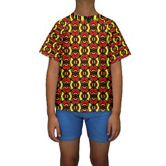 Rby-b-9-9 Kids  Short Sleeve Swimwear by ArtworkByPatrick