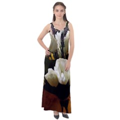 Tulips 1 3 Sleeveless Velour Maxi Dress by bestdesignintheworld