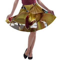 Orchids  1 1 A-line Skater Skirt by bestdesignintheworld