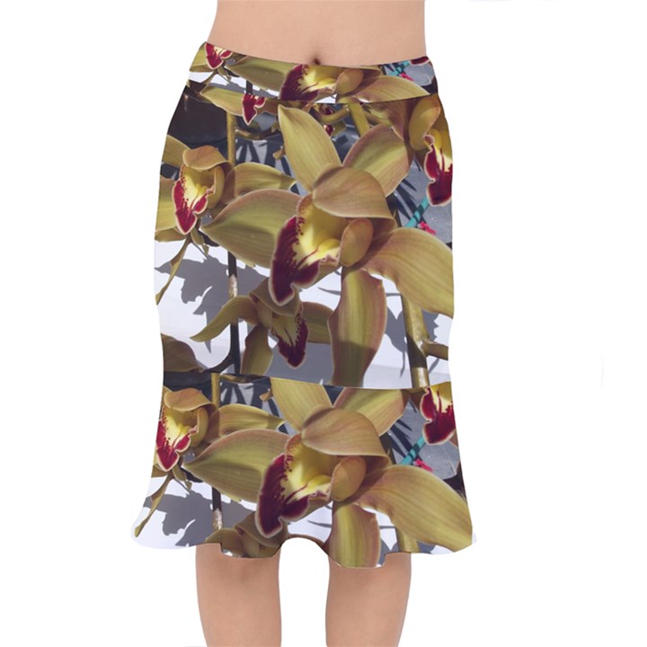 Orchids  1 1 Short Mermaid Skirt