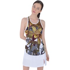 Orchids  1 1 Racer Back Mesh Tank Top