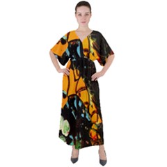 York 1 5 V-neck Boho Style Maxi Dress